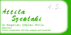 attila szeplaki business card