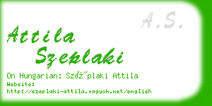 attila szeplaki business card